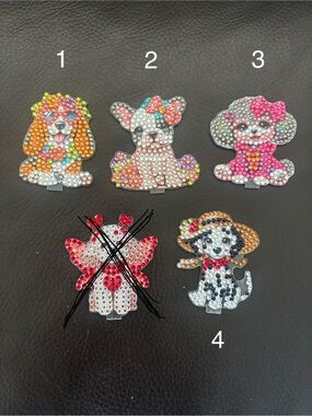 Hand Crafted Rhinestone Dog Car Dashboard Bobble Head Decor - pick 1 (sealed)